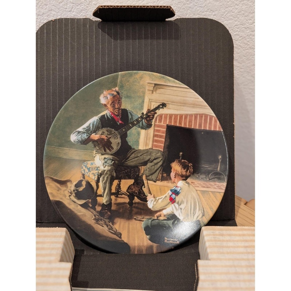 Norman Rockwell "The Banjo Player" Heritage Collection COA